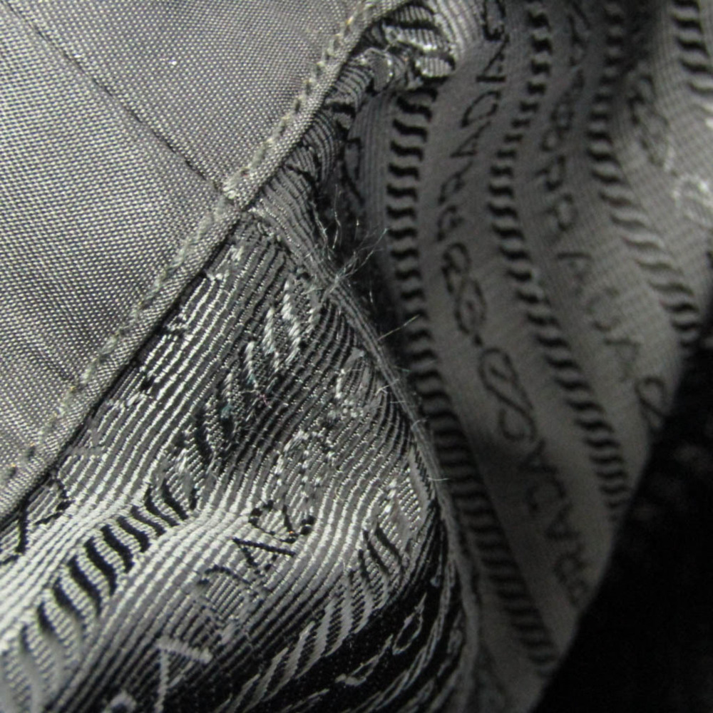 PRADA Black Leather Messenger Shoulder Bag - Picture 15 of 16